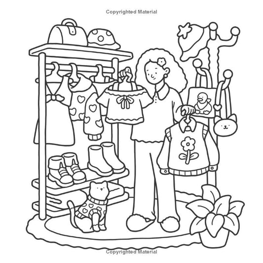 Girl Moments: Cute & Comfy Colouring Book | Coco Wyo