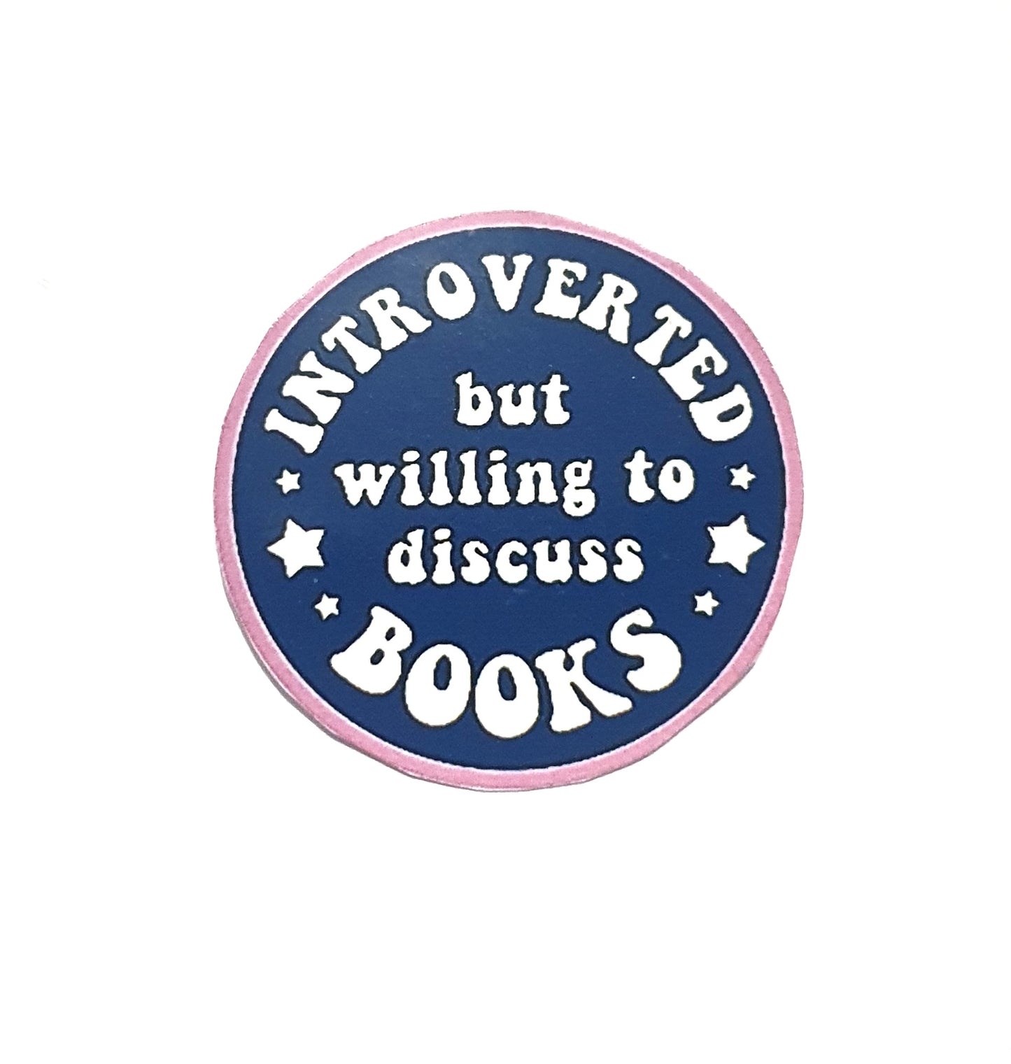 Introverted But Willing to Discuss Books | Bookish Sticker