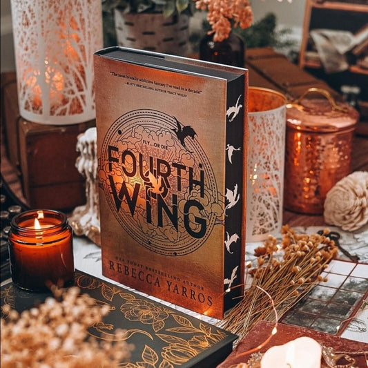 Fourth Wing by Rebecca Yarros | Sprayed Stencilled Edges | First Edition Custom