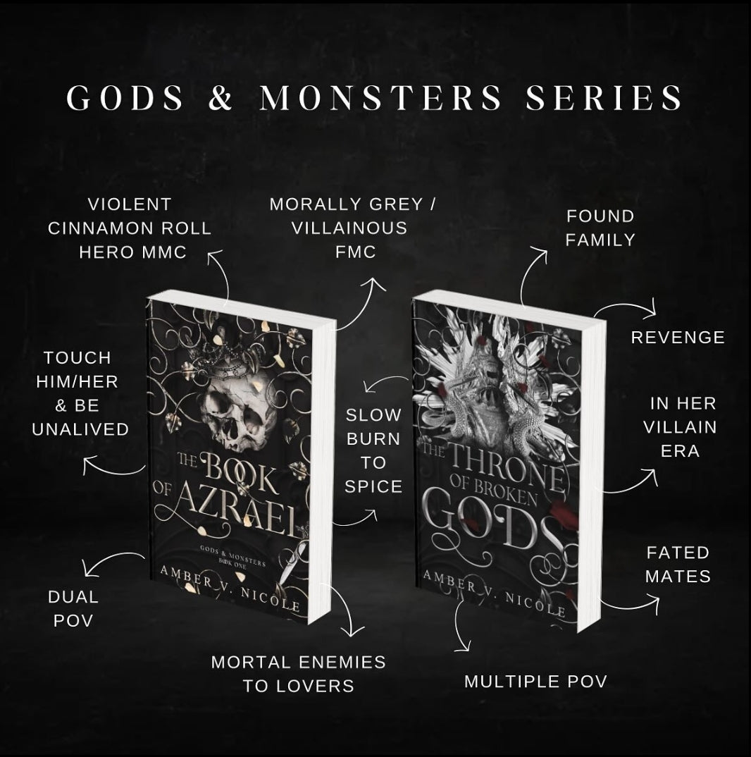 gods and monsters novel Gods and Monsters Series Bundle by Amber V Nicole (The Book of Azrael – Book Bank