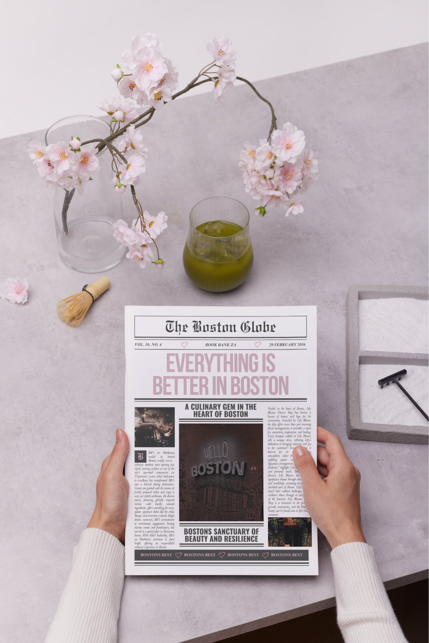 Everything Is Better In Boston | Discreet Bookish Wall Poster | It Ends With Us by Colleen Hoover | Wall Decor | Newspaper