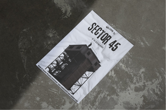 Welcome To Sector 45 | Discreet Bookish Wall Poster | Shatter Me by Tahereh Mafi Wall Decor