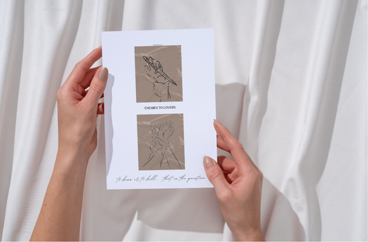 To Kiss Or To Kill | Discreet Bookish Wall Poster | Enemies to Lovers | Wall Decor