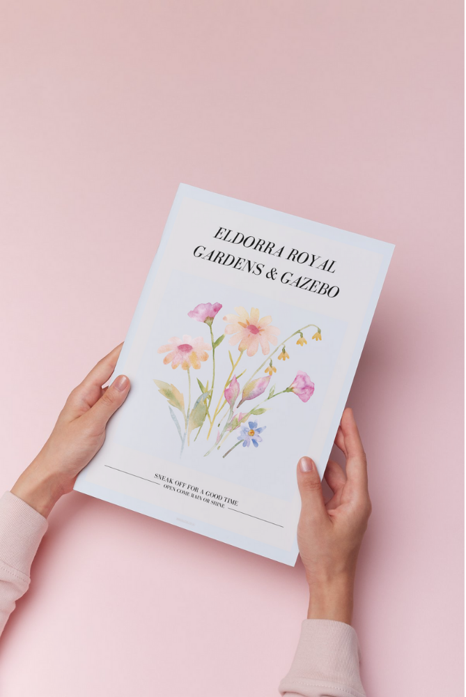 Eldorra Royal Gardens and Gazebo | Twisted Series by Ana Huang | Discreet Bookish Wall Poster
