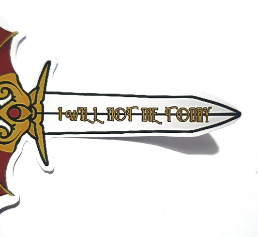 I Will Not Die Today | Violet Sorrengail | Dagger | Dragon | Fourth Wing | Rebecca Yarros Sticker