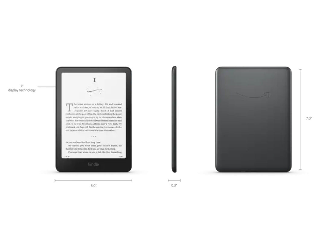 Amazon 2024 Paperwhite 12th Generation Kindle 16GB without Ads (Black) with ×3 custom Kindle inserts