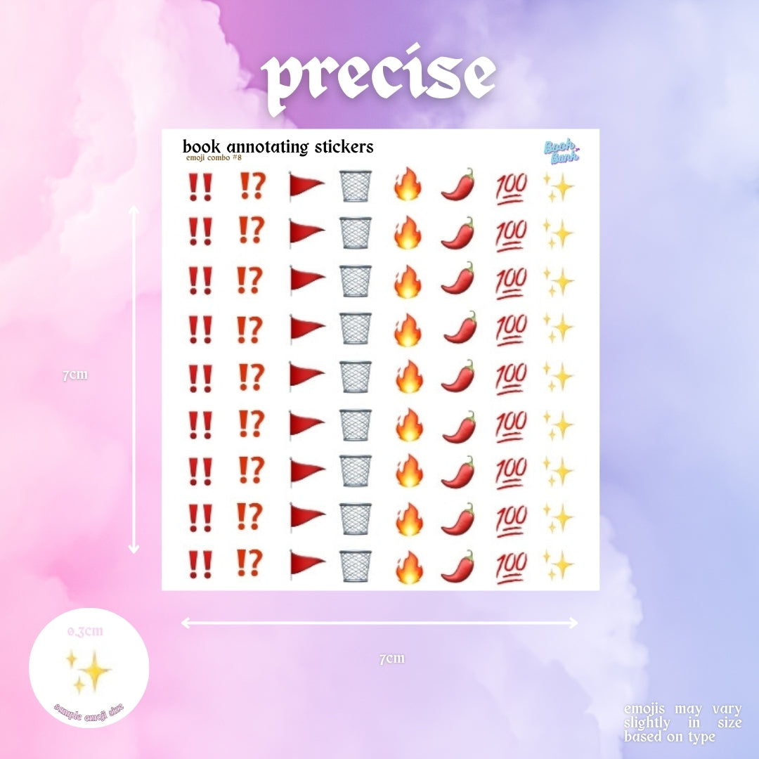 Mini Emoji Sticker Sheets | Combos | Annotation Stickers | Custom Annotating Stickers