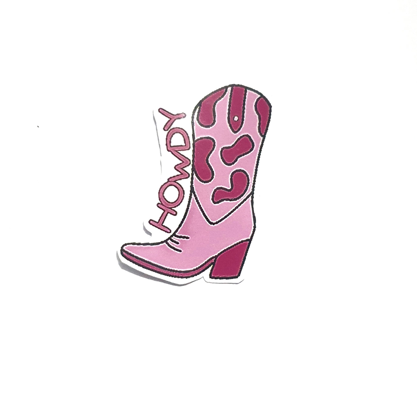 Howdy | Pink Cowgirl Boot | Cowboy | Sticker