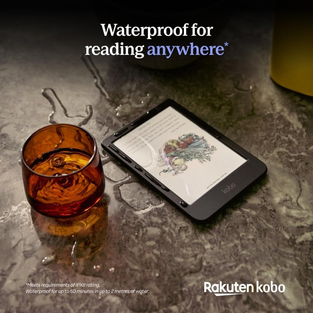 Kobo Clara Colour | eReader | 6β Glare-Free Colour E Ink Display | Dark Mode Option | Waterproof | Audiobooks | 16GB Storage | Black