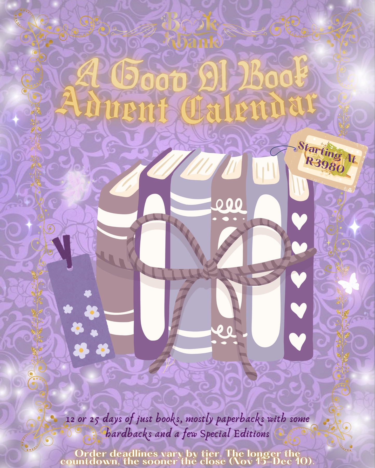 A Good Ol' Book Advent Calendar | 12 or 25 Day Book Advent Calendar South Africa | Blind Date with a Book Gift | Bookish Mystery Box