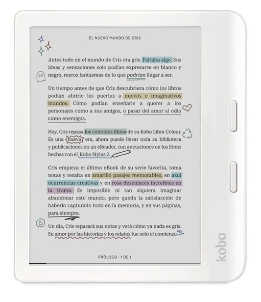Kobo Libra Colour | eReader | 7” Glare-Free Colour E Ink Kaleido™ 3 Display | Dark Mode Option | Audiobooks | Waterproof