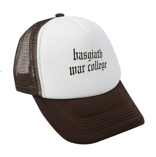 Basgiath War College Bookish Cap | White, Violet, Brown & Black Baseball Cap | Subtle Bookish Hat | Fourth Wing (The Empyrean) by Rebecca Yarros Cap