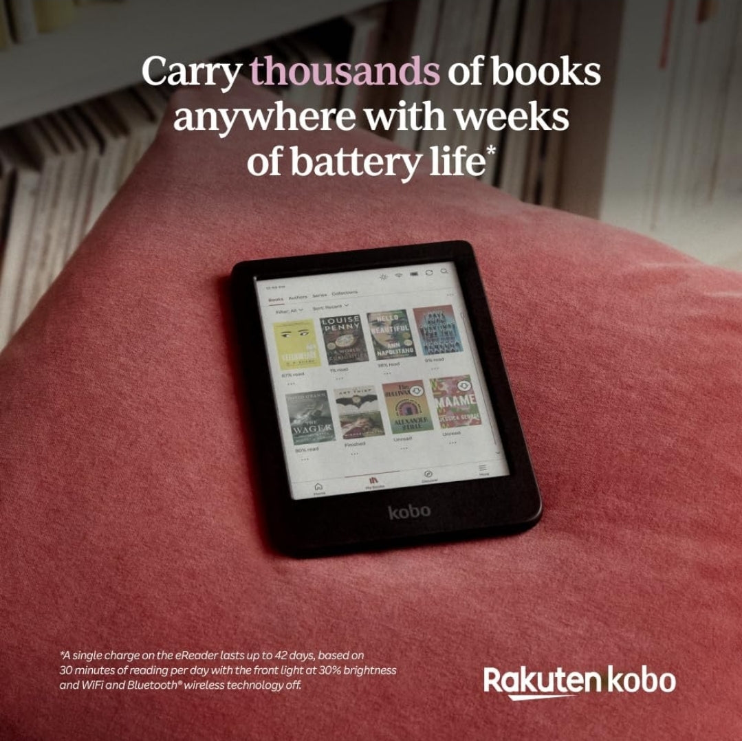 Kobo Clara Colour | eReader | 6β Glare-Free Colour E Ink Display | Dark Mode Option | Waterproof | Audiobooks | 16GB Storage | Black
