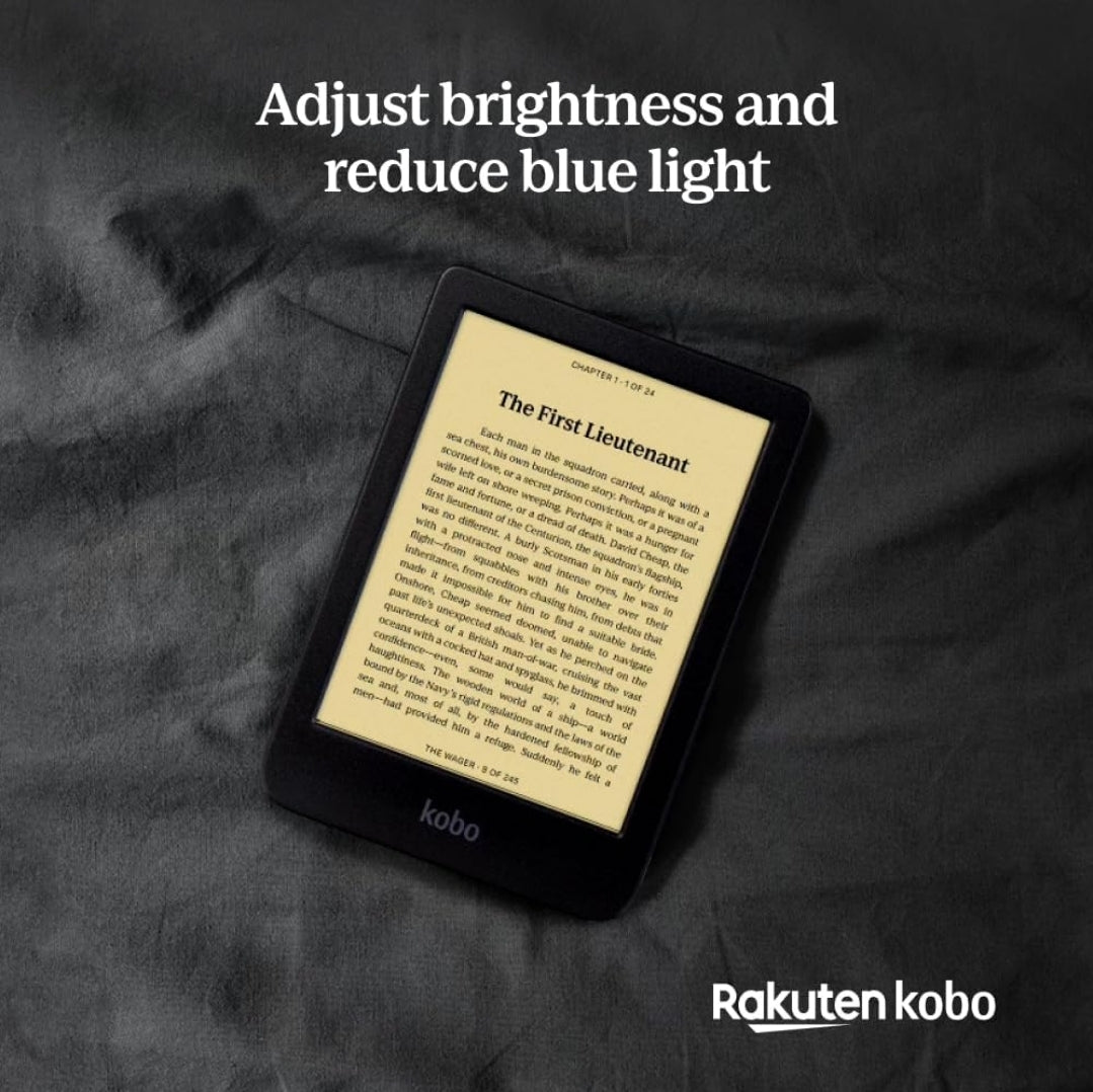 Kobo Clara BW | eReader | 6β Glare-Free Touchscreen with ComfortLight PRO | Dark Mode Option | Audiobooks | Waterproof | 16GB Storage | Black