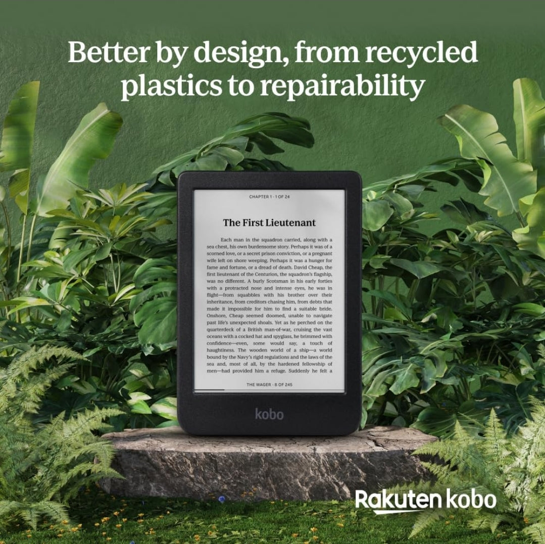 Kobo Clara BW | eReader | 6β Glare-Free Touchscreen with ComfortLight PRO | Dark Mode Option | Audiobooks | Waterproof | 16GB Storage | Black