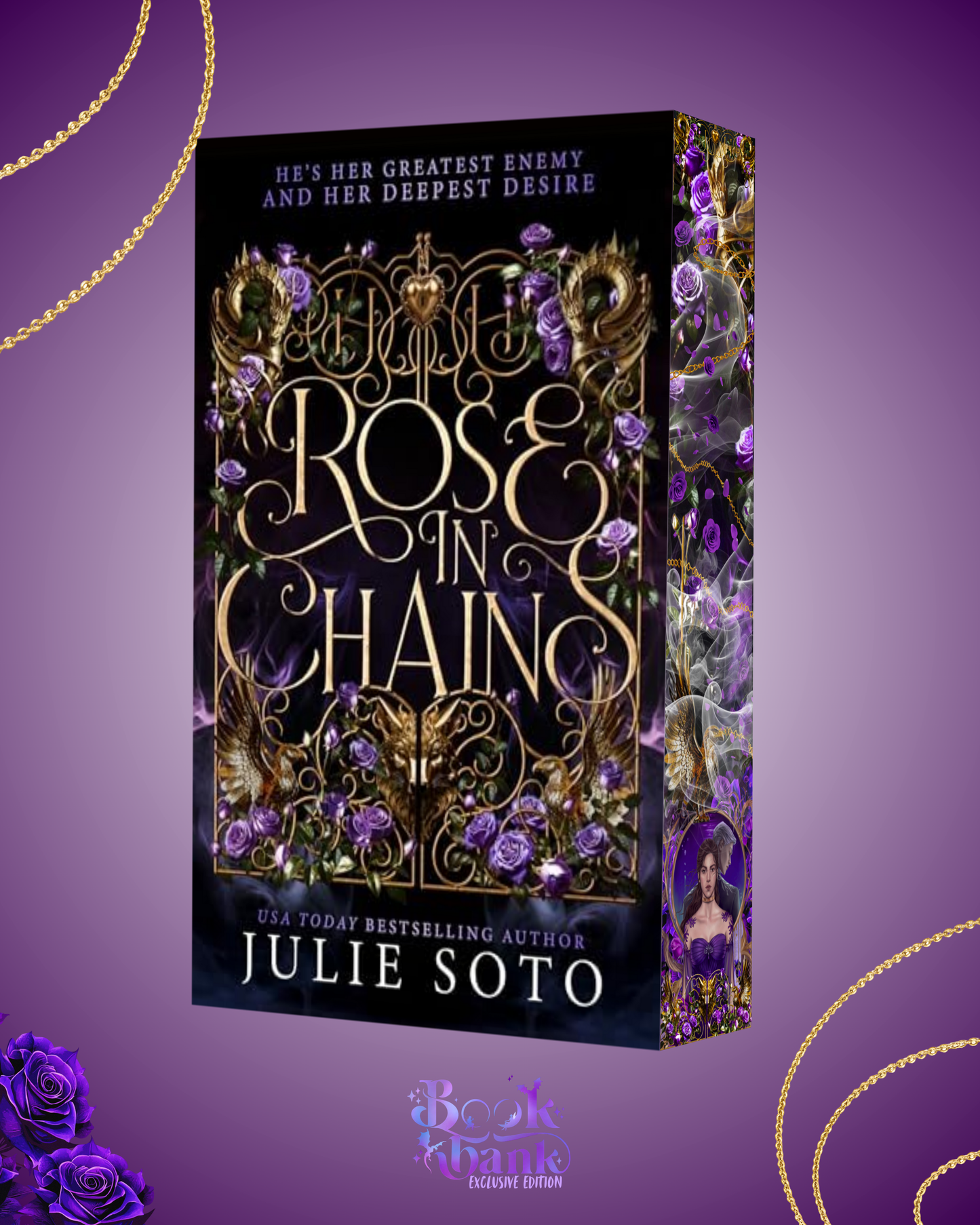 Rose In Chains by Julie Soto with Sprayed Edges Exclusive to Book Bank
