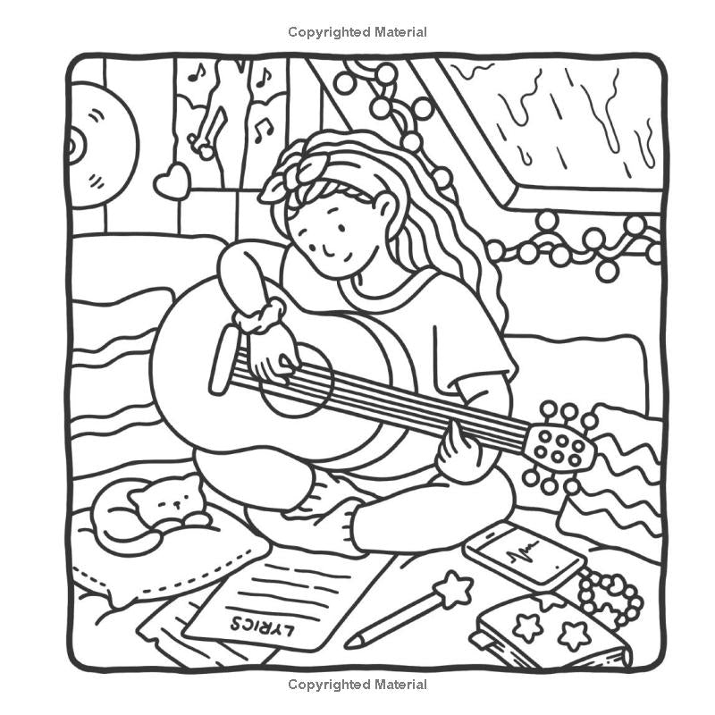 Girl Moments: Cute & Comfy Colouring Book | Coco Wyo