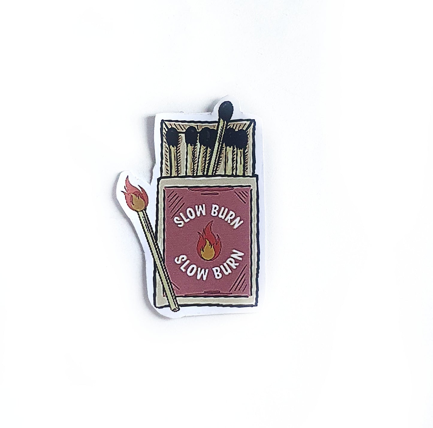 Slow Burn | Bookish Trope Match Box Sticker