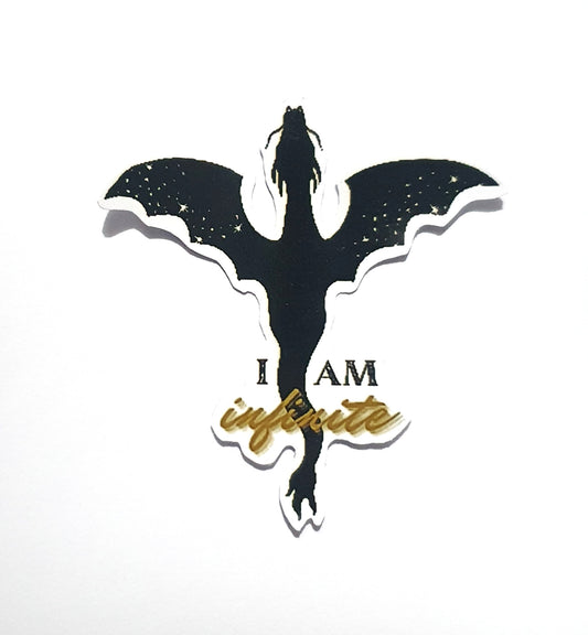 I Am Infinite | Violet Sorrengail | Dragon | Fourth Wing | Rebecca Yarros Sticker