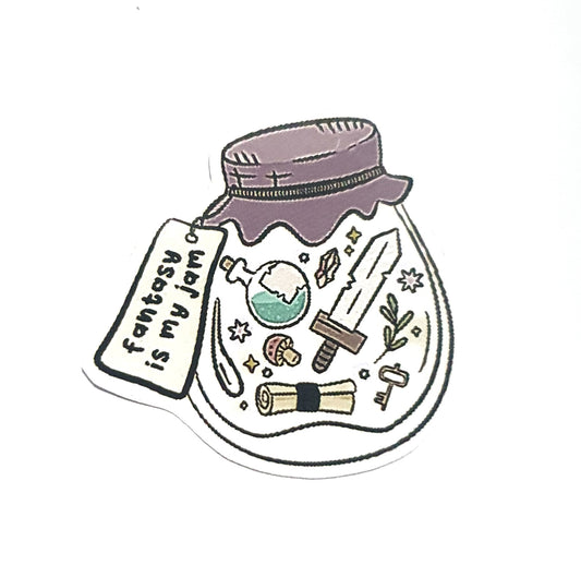 Fantasy is my Jam | Jam Jar Sticker