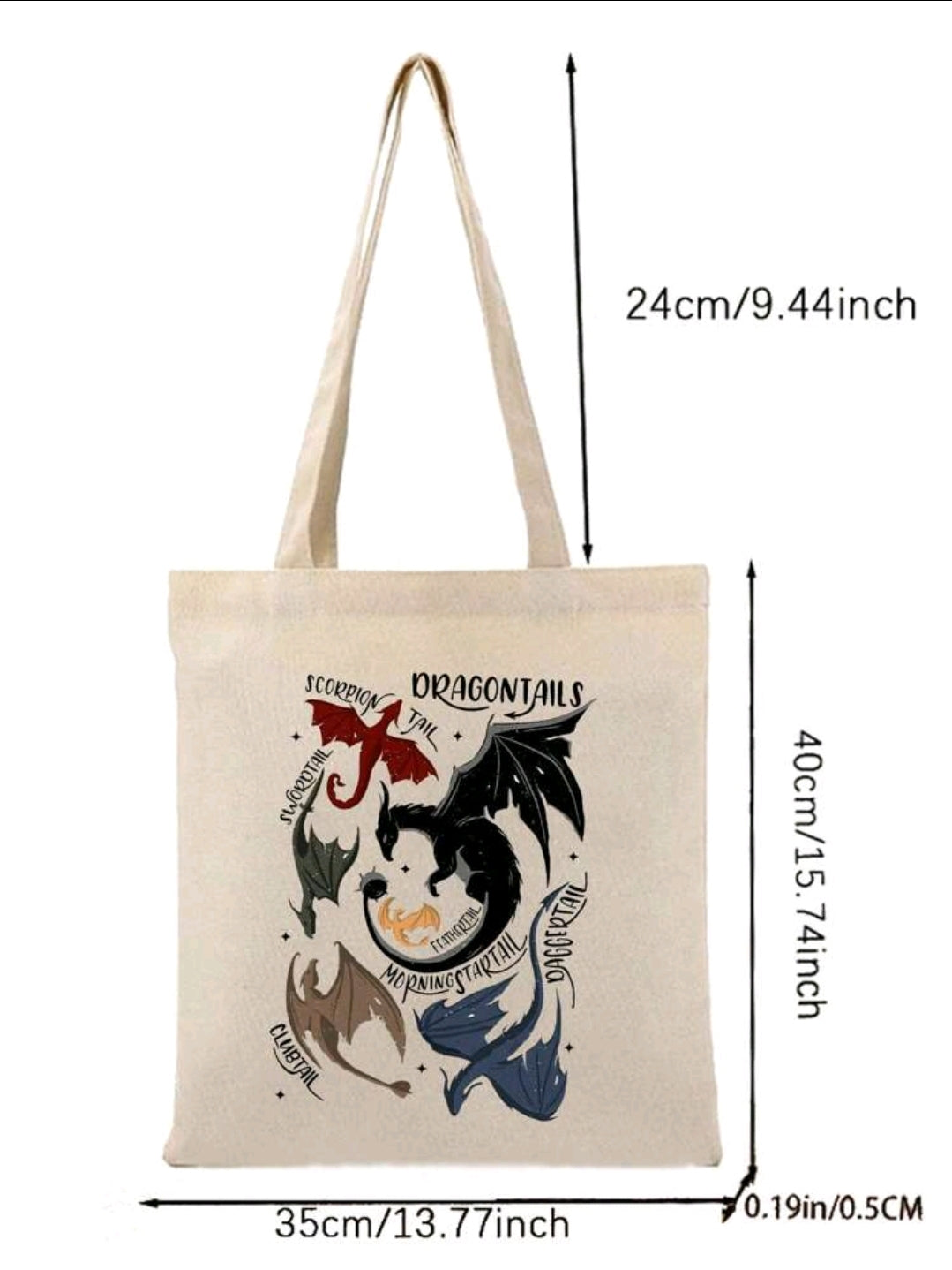 Dragon Tails | Fourth Wing by Rebecca Yarros Tote Bag