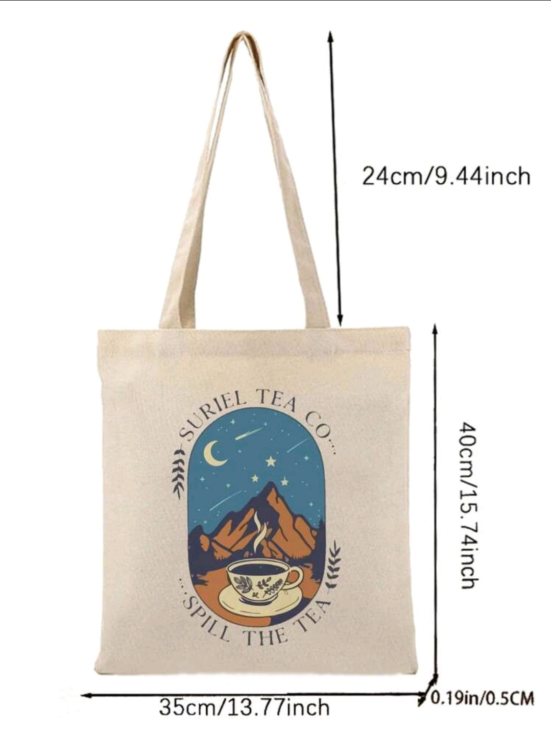 Surreal Tea Co | A Court of Thorns and Roses by Sarah J Maas Graphic Tote Bag