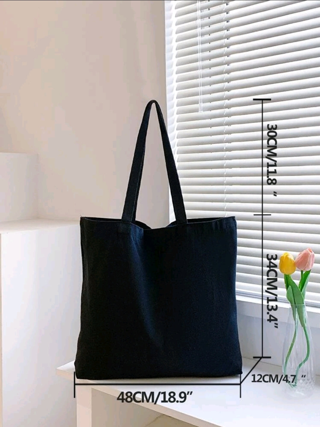 Plain Tote Bag (black)