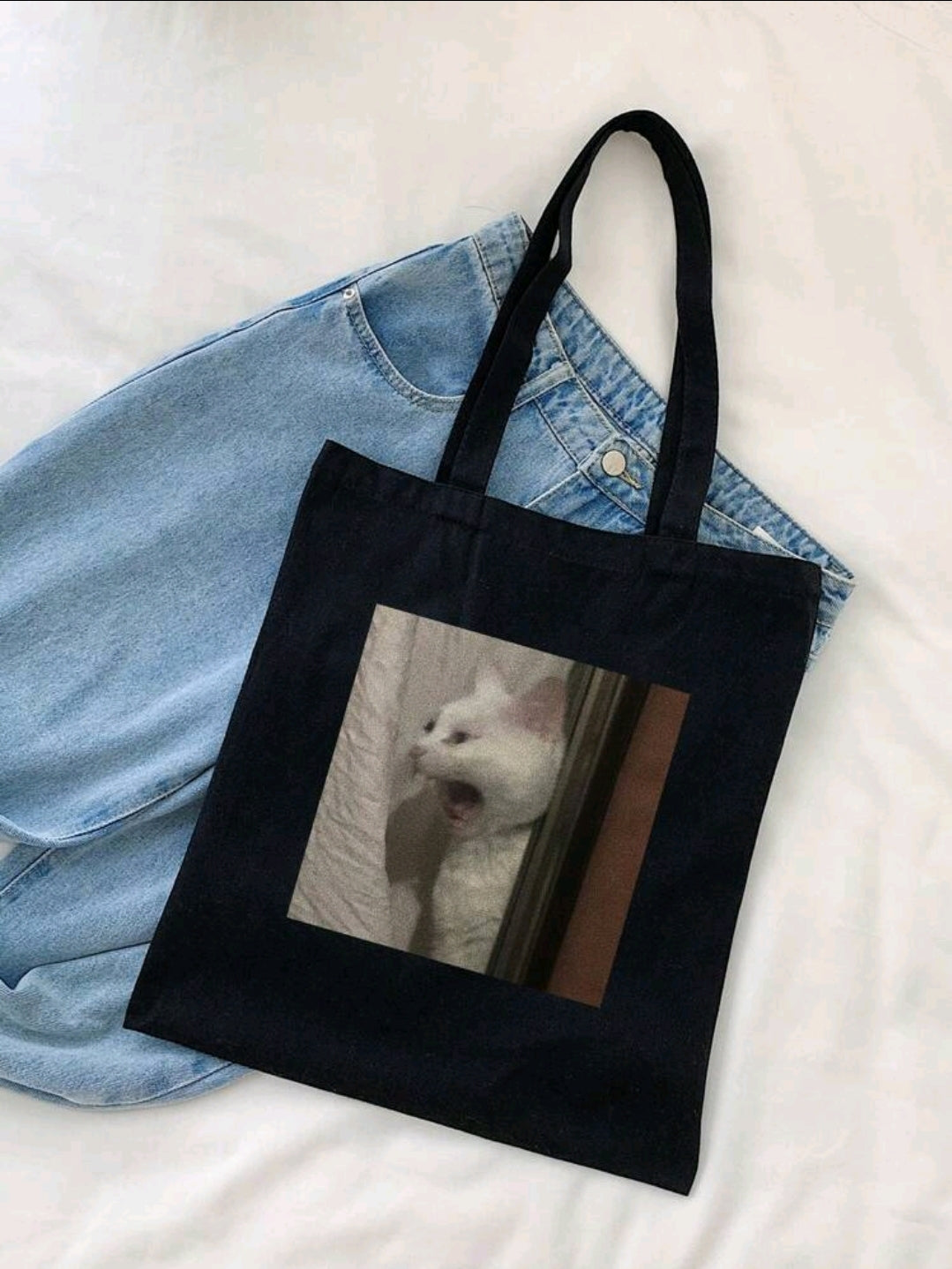 Cat Meme Tote Bag