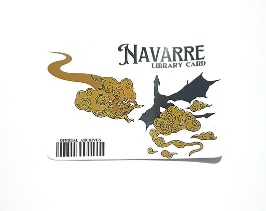 Navarre Library Card | Fourth Wing | Rebecca Yarros | Sticker