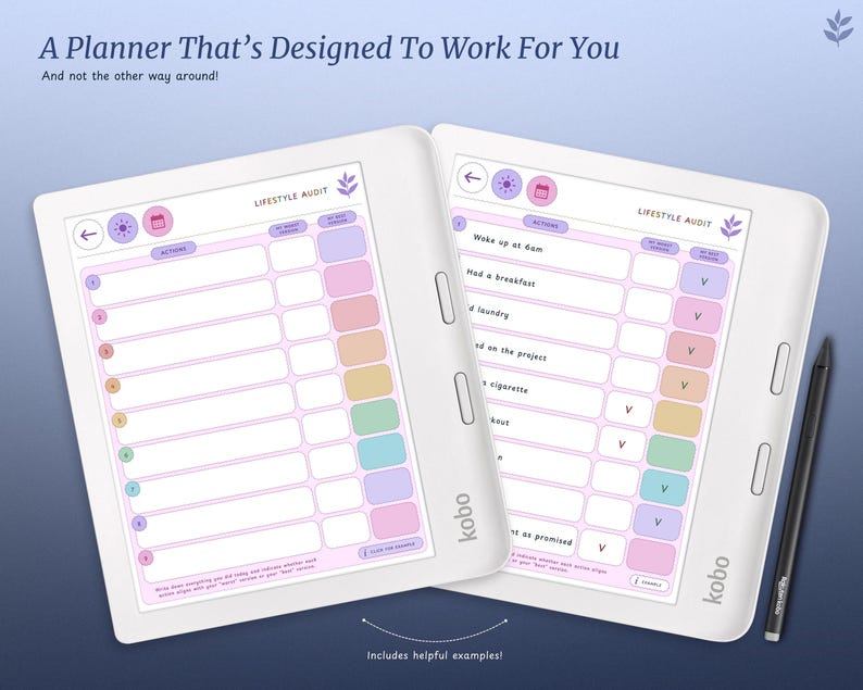 ADHD Kobo Libra Colour Planner for 2025, 2026 | Kobo Libra Colour Template | Kobo Libra Colour Daily, Weekly, Monthly, Journal, Calendar Digital Download