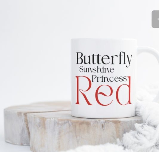 Butterfly Sunshine Princess Red | Twisted | Ana Huang Bookish Mug