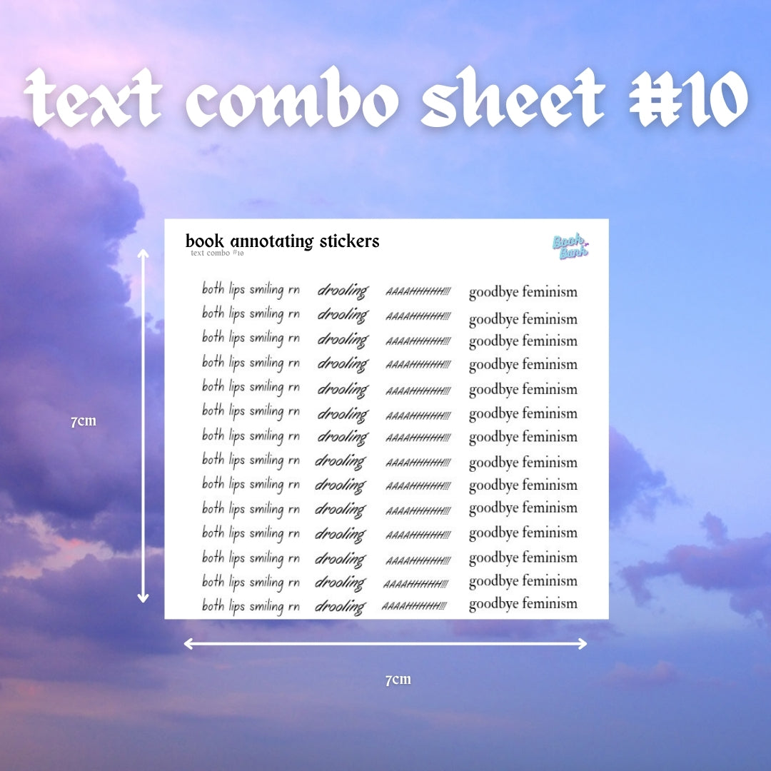 Mini Text Sticker Sheet - Combo