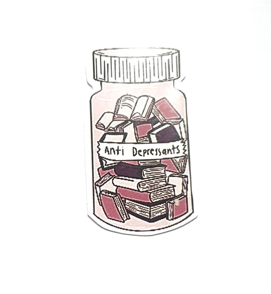 Anti Depressants | Pill Bottle | Pink Sticker