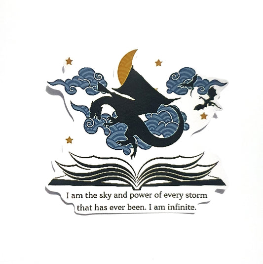 I Am the Sky and Power... | Violet Sorrengail | Dragon | Fourth Wing | Rebecca Yarros Sticker