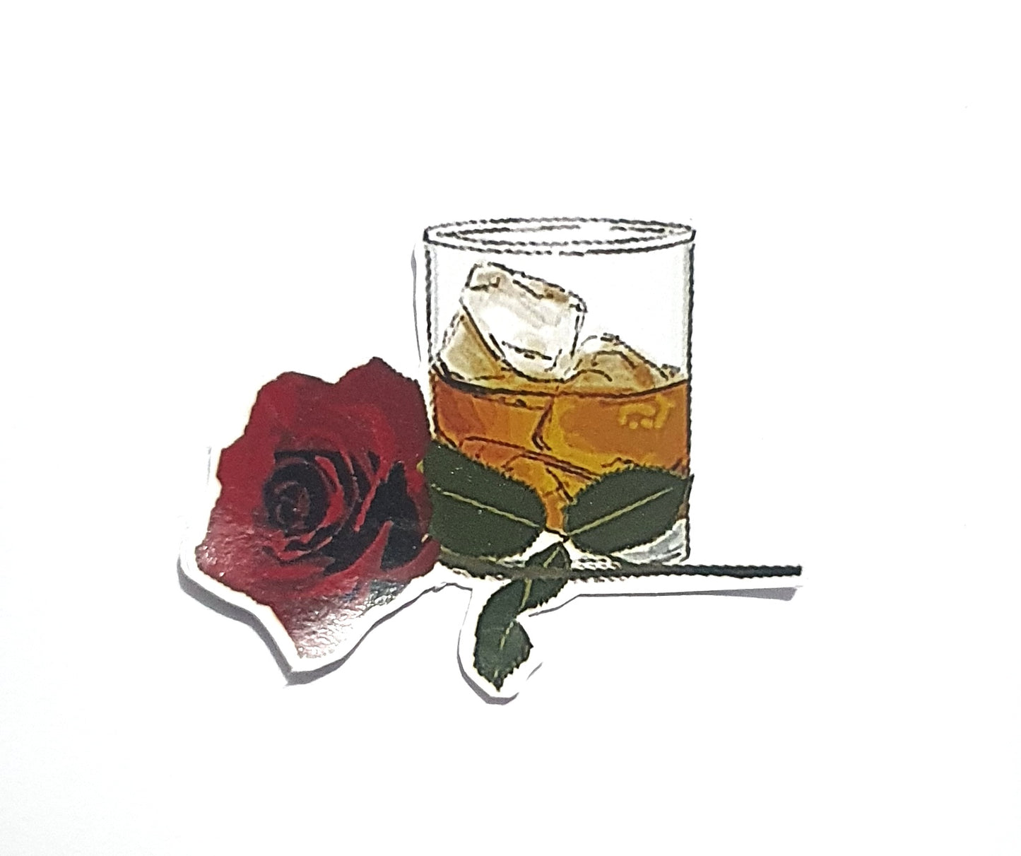 Whiskey Rose | Glass | Dark Romance | Haunting Adeline | H.D Carlton Sticker