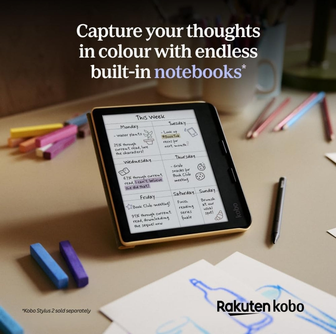 Kobo Libra Colour | eReader | 7” Glare-Free Colour E Ink Kaleido™ 3 Display | Dark Mode Option | Audiobooks | Waterproof