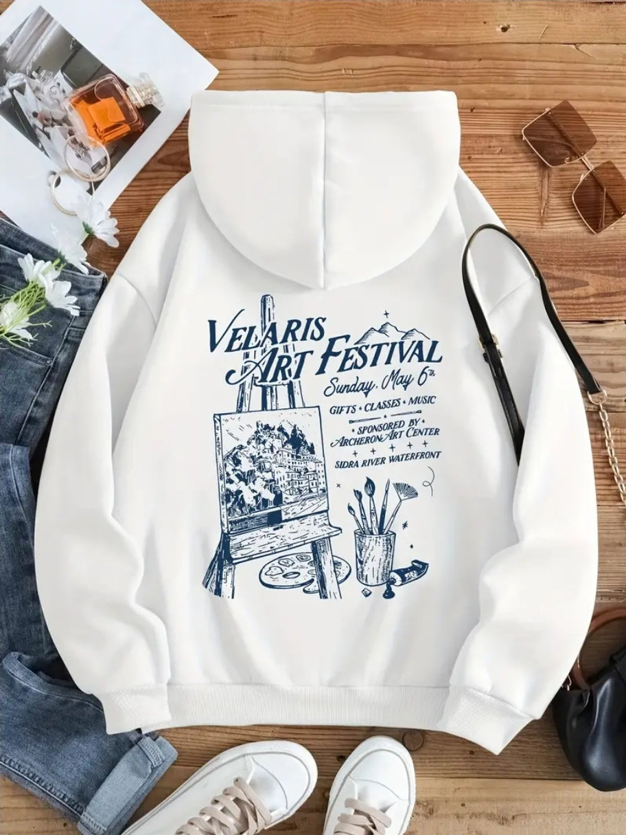 Velaris Art Festival Graphic Hoodie | Sarah J Maas | A Court of Thorns and Roses Apparel