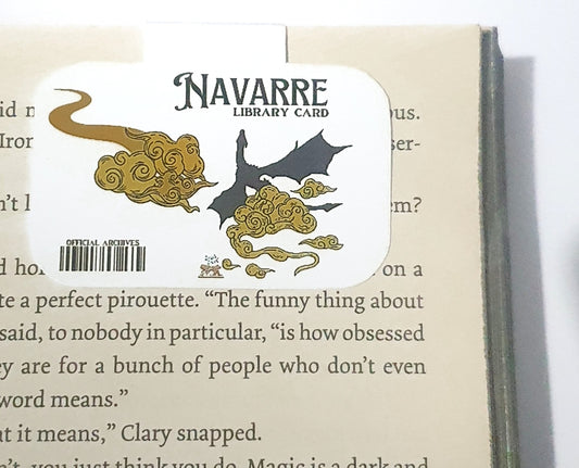 Navarre Library Card Magnetic Bookmark| Fourth Wing | Rebecca Yarros