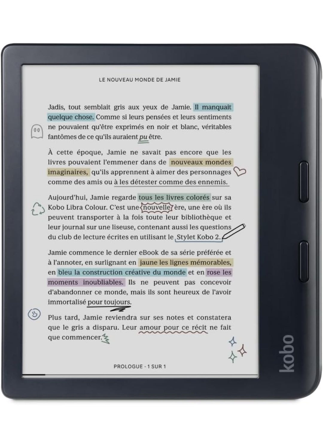 Kobo Libra Colour | eReader | 7” Glare-Free Colour E Ink Kaleido™ 3 Display | Dark Mode Option | Audiobooks | Waterproof