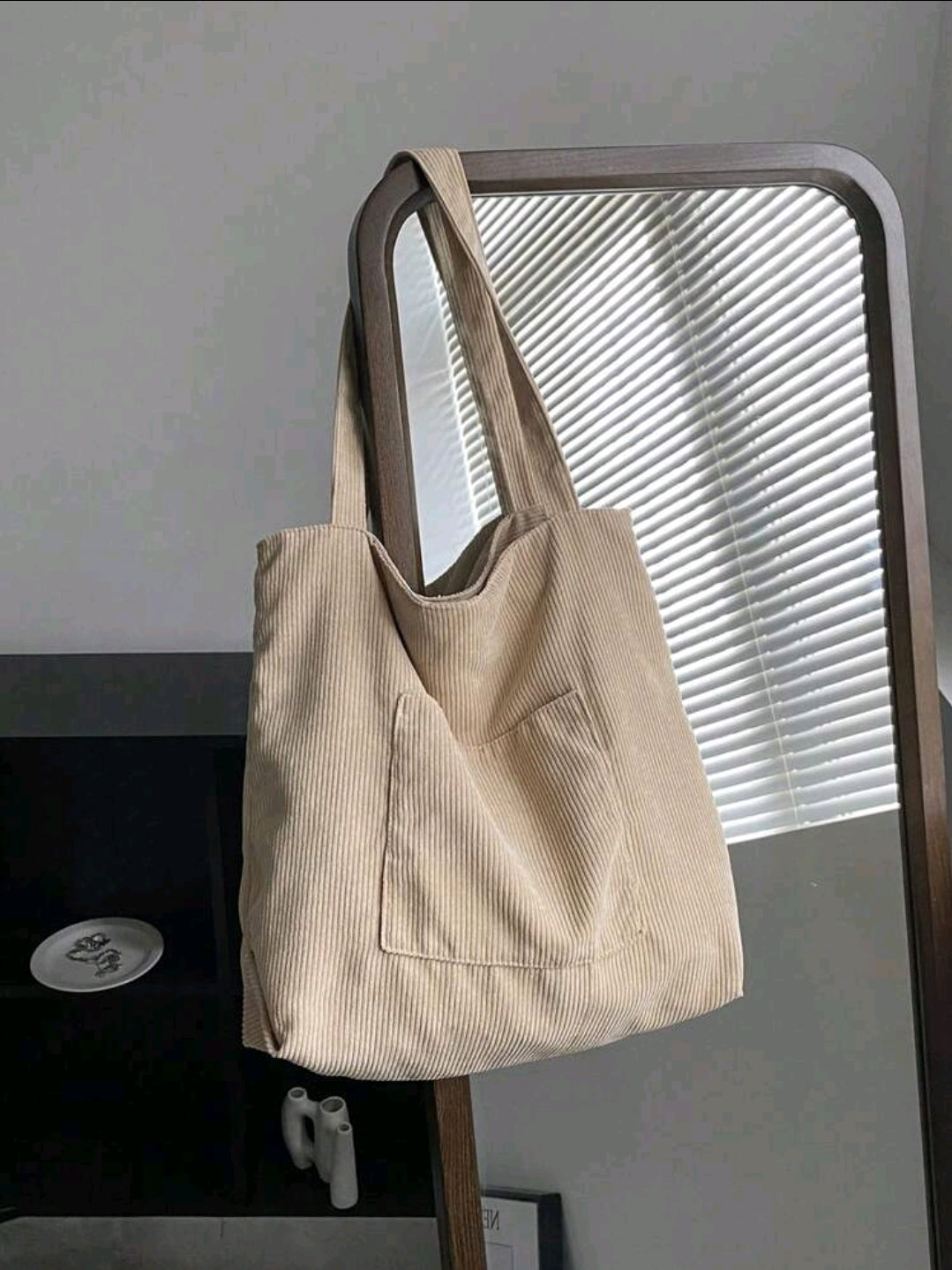 Ribbed Tote Bag