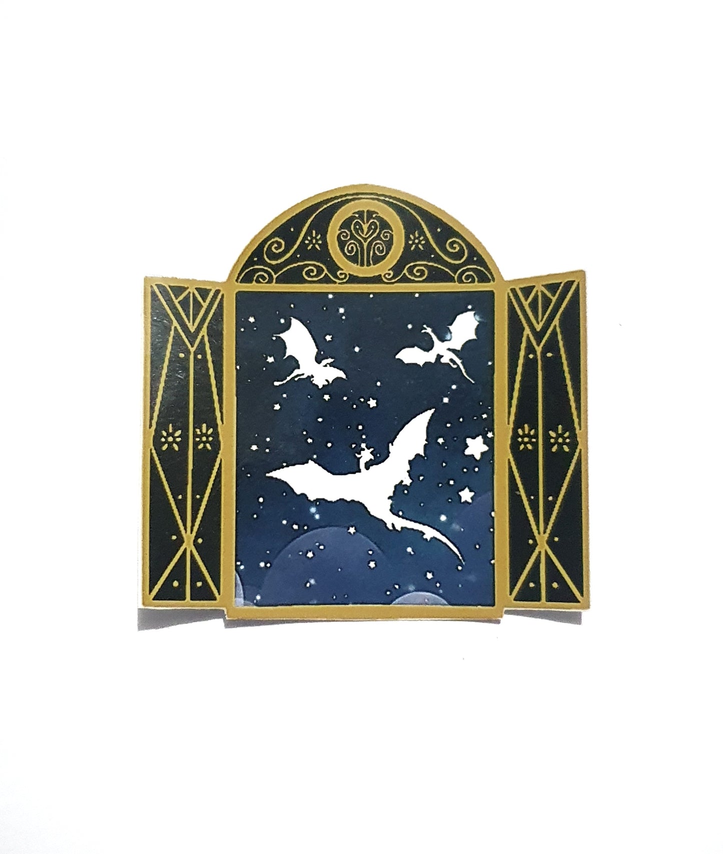 Dragons | Window Night Sky | Fourth Wing | Rebecca Yarros Sticker