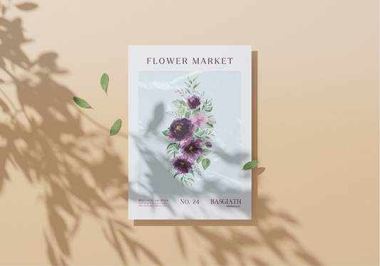 Basgiath Flower Market | Discreet Bookish Wall Poster | Fourth Wing (The Empyrean) by Rebecca Yarros Wall Decor