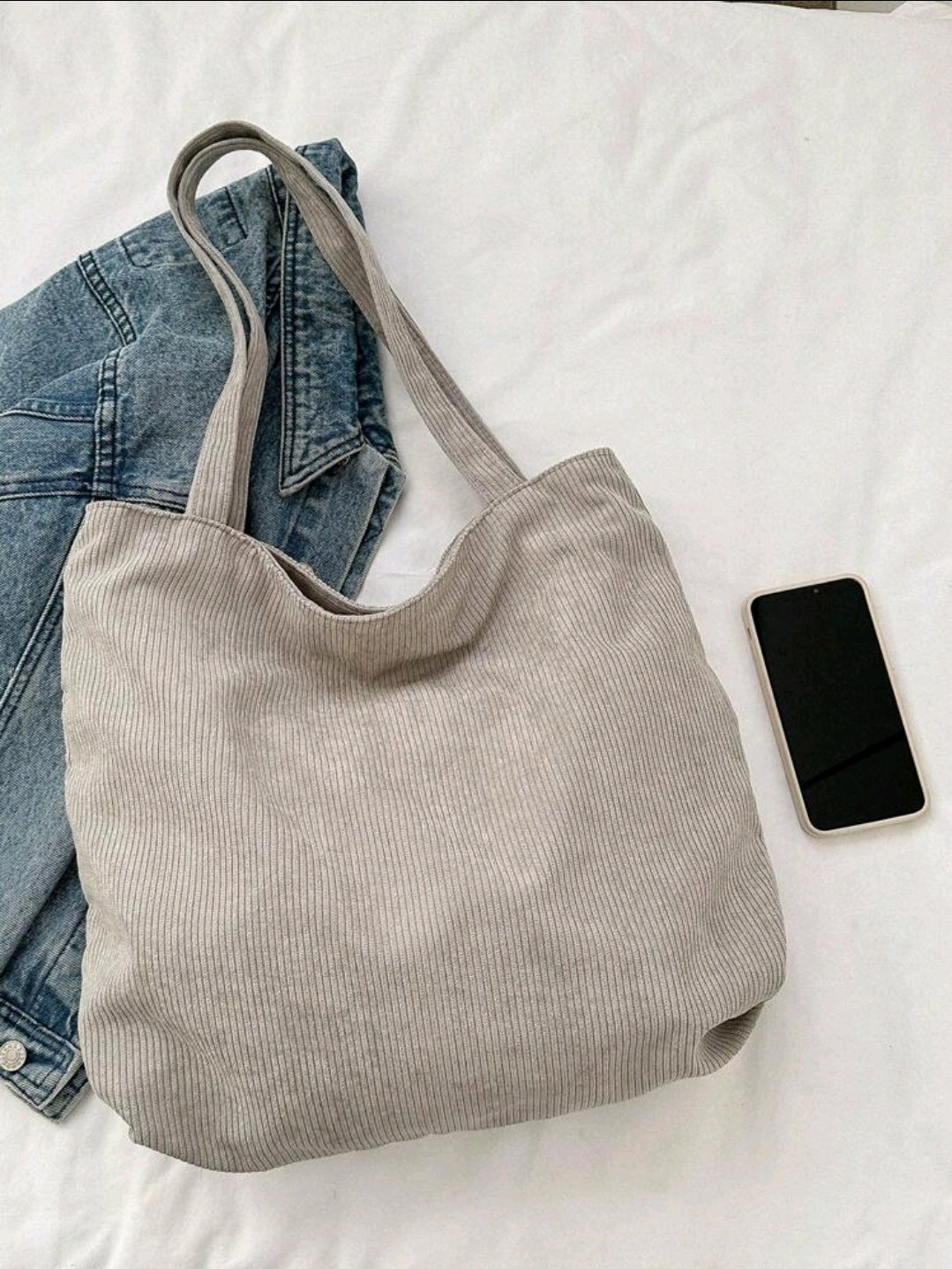 Ribbed Tote Bag