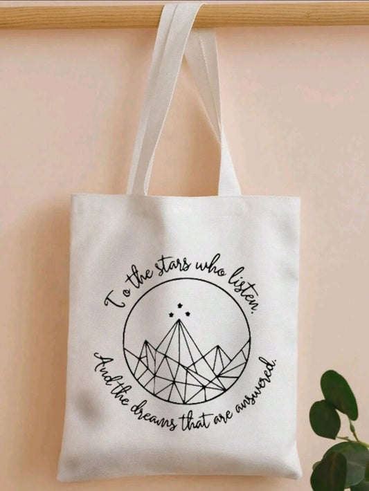 To The Stars Who Listen | A Court of Thorns and Roses by Sarah J Maas Tote Bag